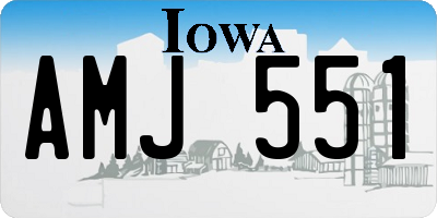 IA license plate AMJ551