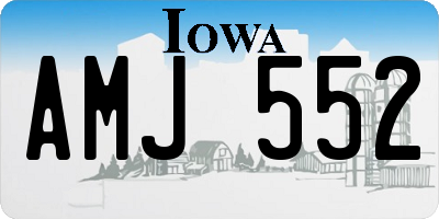 IA license plate AMJ552