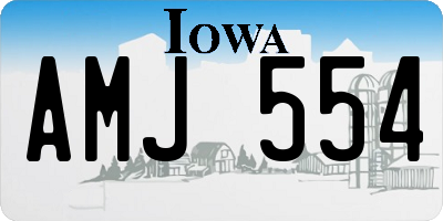 IA license plate AMJ554
