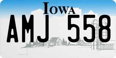 IA license plate AMJ558