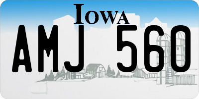 IA license plate AMJ560