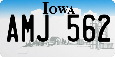 IA license plate AMJ562