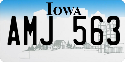 IA license plate AMJ563