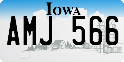 IA license plate AMJ566