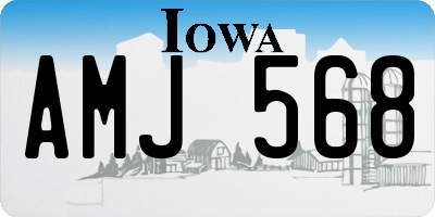 IA license plate AMJ568