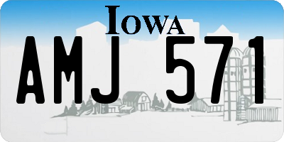 IA license plate AMJ571