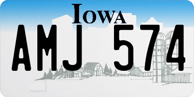 IA license plate AMJ574
