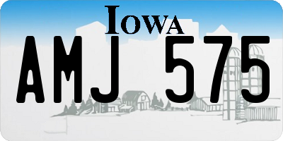 IA license plate AMJ575
