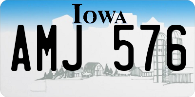 IA license plate AMJ576