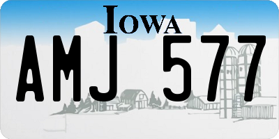IA license plate AMJ577