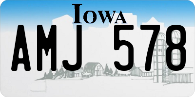 IA license plate AMJ578