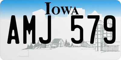 IA license plate AMJ579