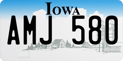 IA license plate AMJ580