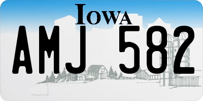 IA license plate AMJ582
