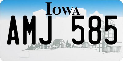 IA license plate AMJ585