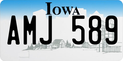 IA license plate AMJ589