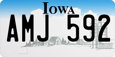 IA license plate AMJ592