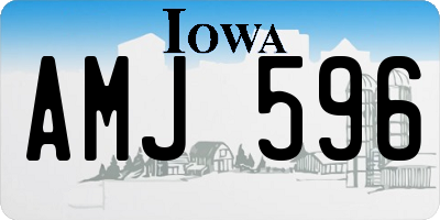 IA license plate AMJ596
