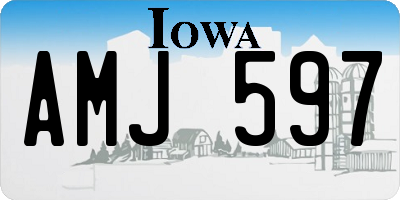 IA license plate AMJ597