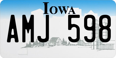 IA license plate AMJ598