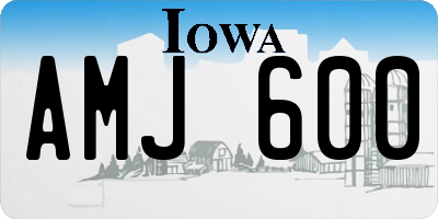 IA license plate AMJ600
