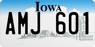 IA license plate AMJ601