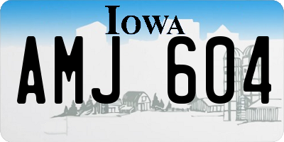 IA license plate AMJ604