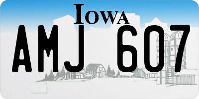 IA license plate AMJ607