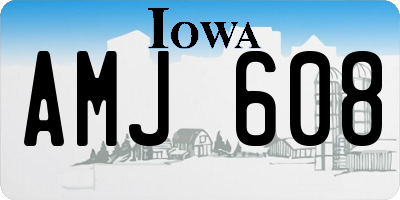 IA license plate AMJ608