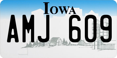 IA license plate AMJ609