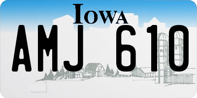 IA license plate AMJ610