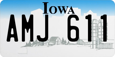 IA license plate AMJ611