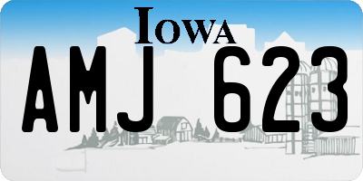 IA license plate AMJ623