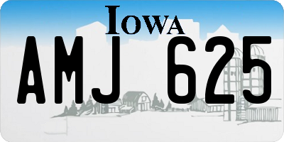 IA license plate AMJ625