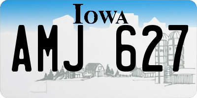IA license plate AMJ627