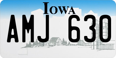 IA license plate AMJ630