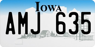 IA license plate AMJ635