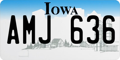 IA license plate AMJ636