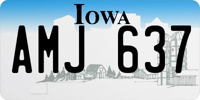 IA license plate AMJ637