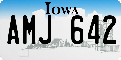 IA license plate AMJ642