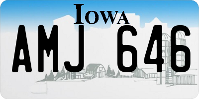 IA license plate AMJ646
