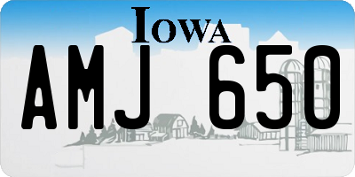 IA license plate AMJ650