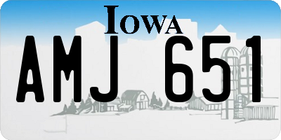 IA license plate AMJ651