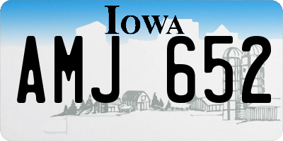 IA license plate AMJ652