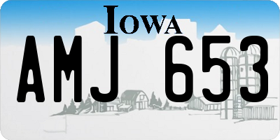 IA license plate AMJ653