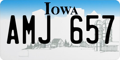 IA license plate AMJ657