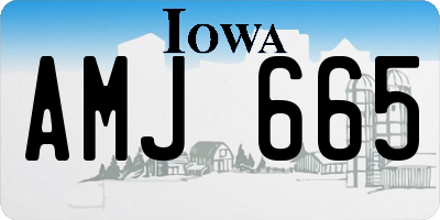 IA license plate AMJ665