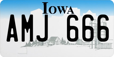 IA license plate AMJ666