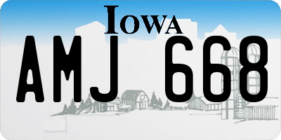 IA license plate AMJ668