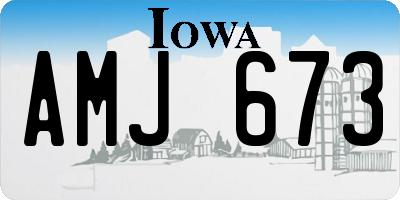 IA license plate AMJ673